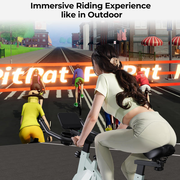 Lacuffy Exercise Bike Indoor Bike with LCD Display Magnetic Stationary Bike Durable Ultra-Quiet 136 kg Max Load Exercise Equipment with App for Home Use