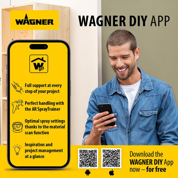 WAGNER Universal Sprayer W 690 FLEXiO - Electric Paint Sprayer for dispersion/latex paints, varnishes & glazes - interior and exterior usage, 15m²-6 min, 1800 ml/800 ml capacity, 630 W, 3.5 m hose