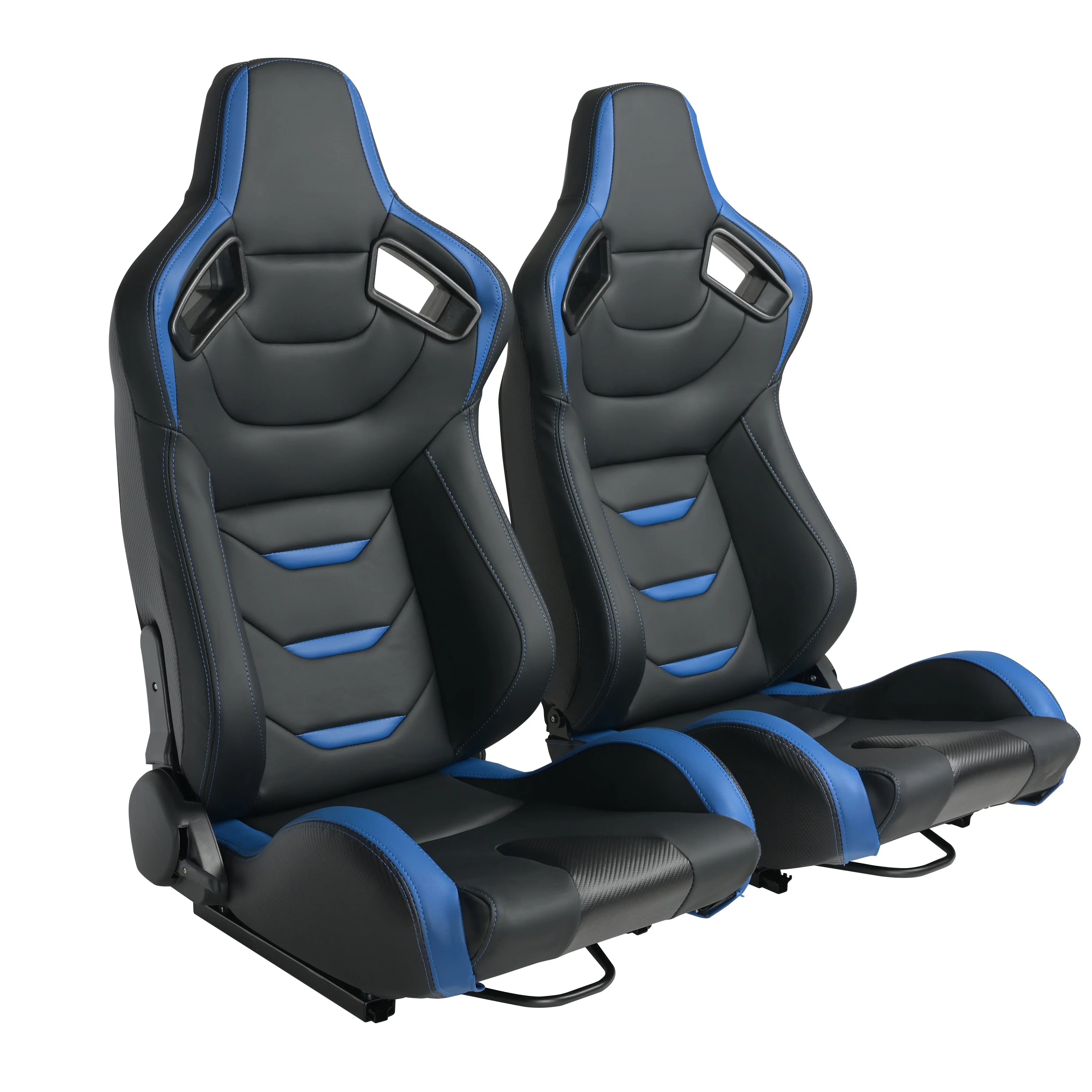 JIABEIR 1054B Blue High Quality Leather Adjustable Simulator Sim Bucket Car Racing Seats