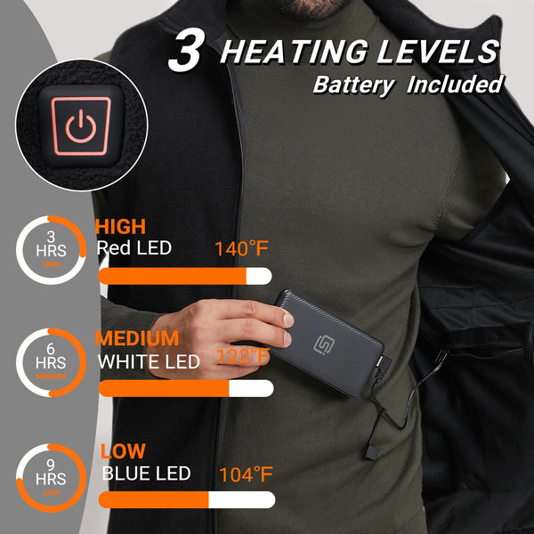 Heated Gilet for Men Women(Power Bank Included), Heated Vest with 3 Temperature, Heated Body Warmer Heated Jacket for Outdoor