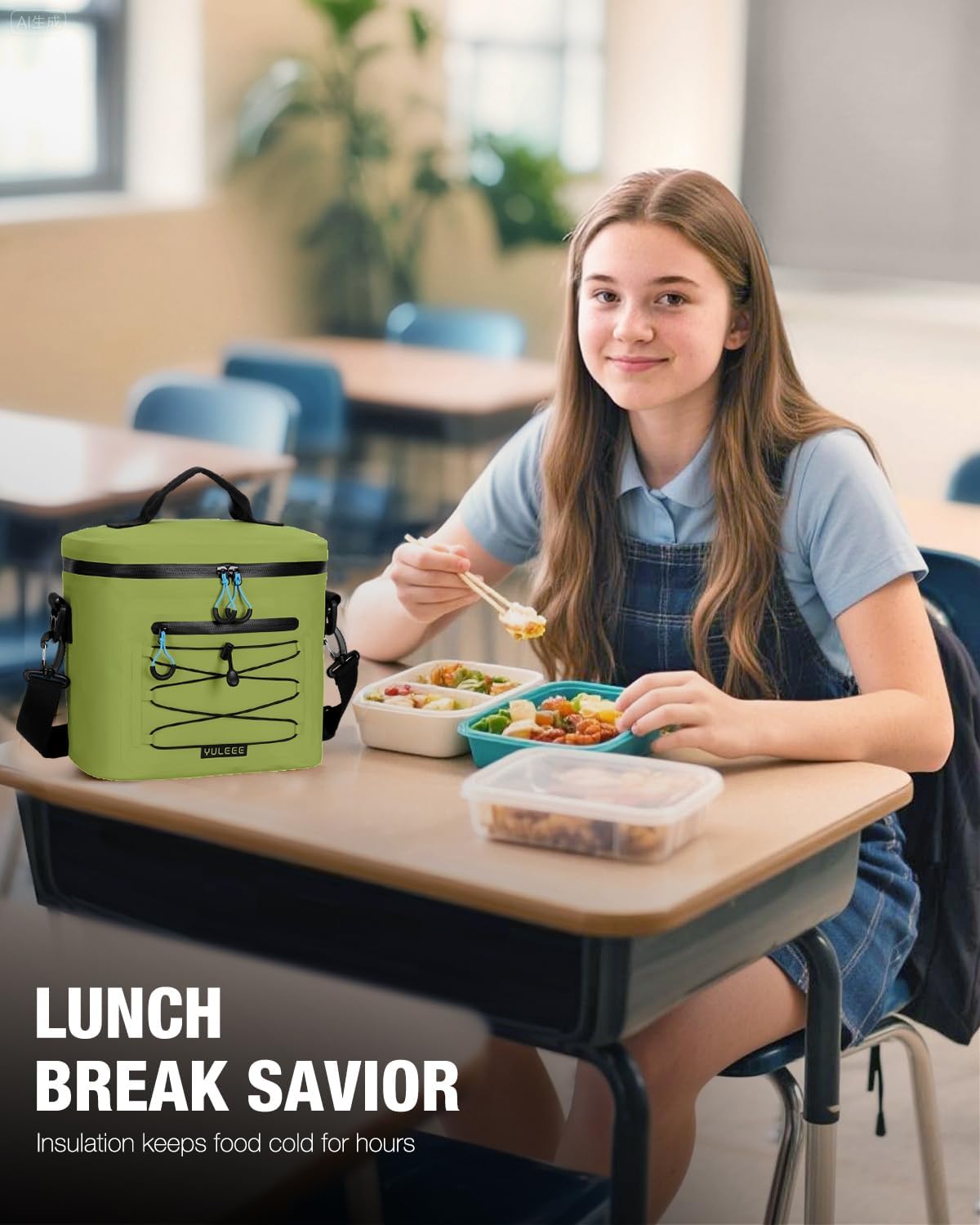 YULEEE 7/15/20L Insulated Cooler Bag - Large Multi-Functional Picnic Lunch Bag for Men & Women,Waterproof Leakproof Perfect for Beach, Family,Travel, Camping, Work,BBQ,and Outdoor Activities