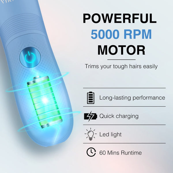 Manscape Trimmer for Men, VIKICON Pubic/Body Hair Trimmer, Electric Ball Trimmer for Private Parts, IPX7 Waterproof Body Goomer Shavers, USB-C Charging, Gifts for Men, New HT871