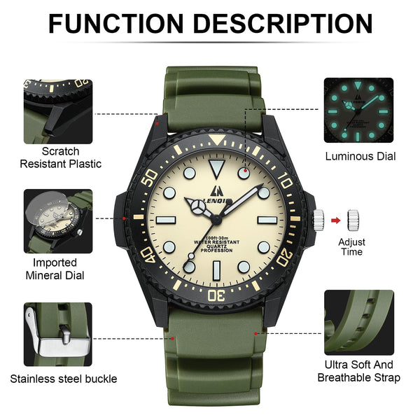 LN LENQIN Mens Watches Stainless Steel Watches Men Waterproof Analog Quartz Watch Men's Wrist Watches with Date Fashion Casual Man Watch