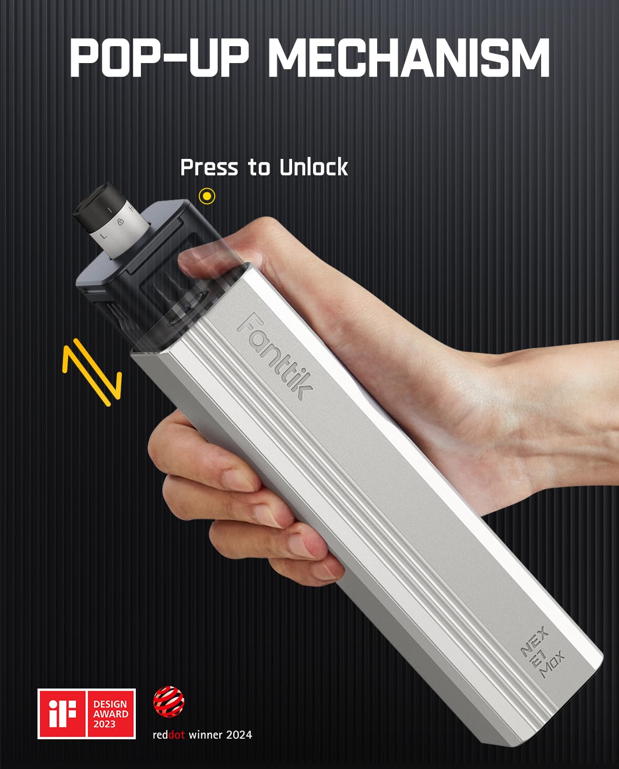 Fanttik E1 Max 3.7V Electric Screwdriver, Mini Precision Screwdriver Set, 50 Magnetic Bits, Magnetic Storage, 5/32‘’Hex, Repair Tool Kit for Electronics Phone Camera Laptop Watch (Grey)