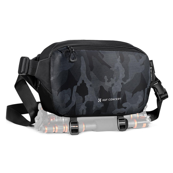 K&F Concept Camera Sling Bag, Camera Bag for DSLR and Lenses, Single Shoulder Camera Case Crossbody Bag with Tripod Holder for SLR Canon Sony Nikon Drone