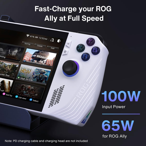 iVANKY 8-in-1 Docking Station for Valve Steam Deck OLED/ASUS ROG Ally X/Lenovo Legion Go/MSI Claw, ROG Alloy/Stream Deck Dock Hub with HDMI 4K@144Hz, Gigabit Ethernet, 3*USB-A 3.0, 100W USB-C Charge