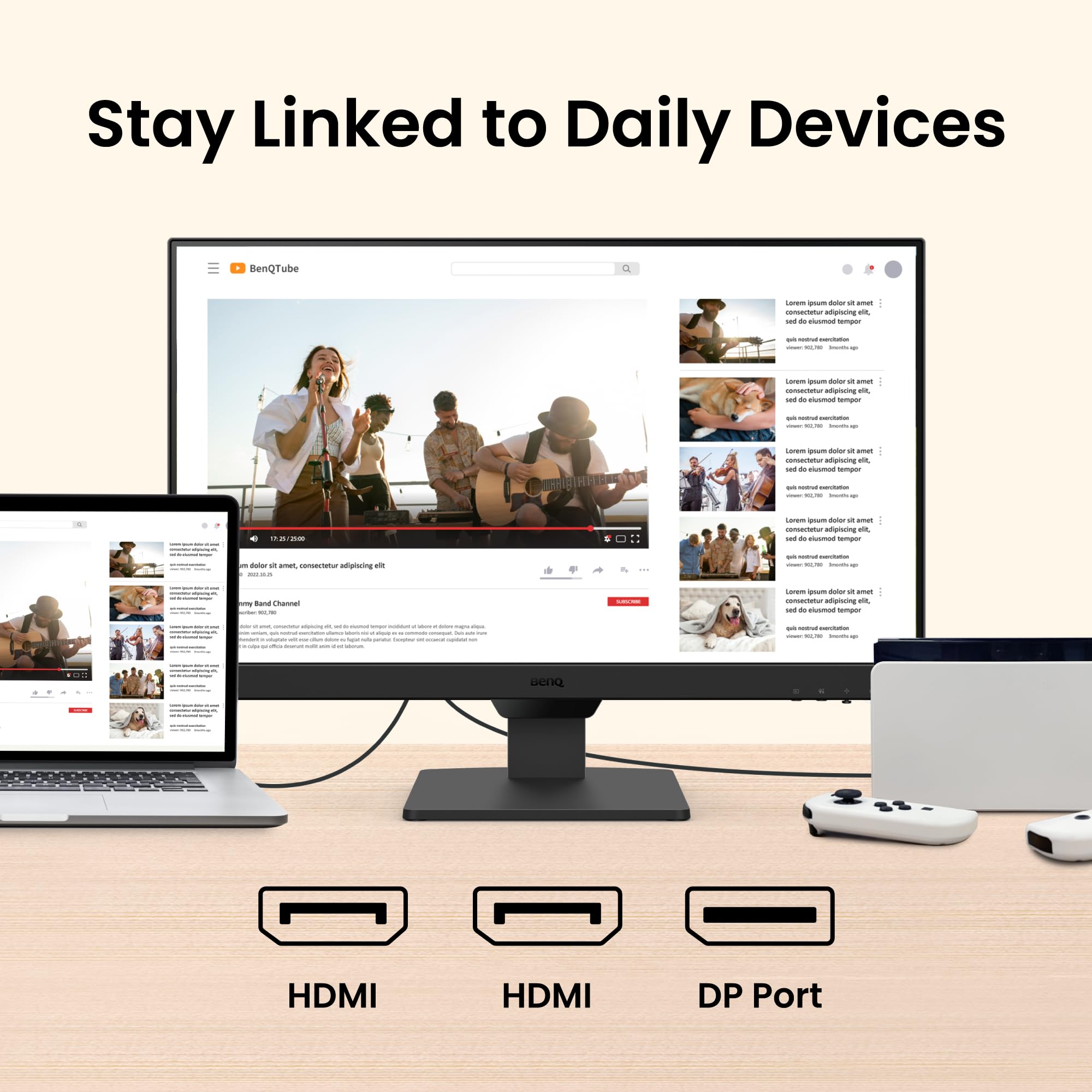 BenQ GW2790E 27 Inch Monitor, Gaming 100Hz, Full-HD, IPS, Eye-Care, HDMI, DP