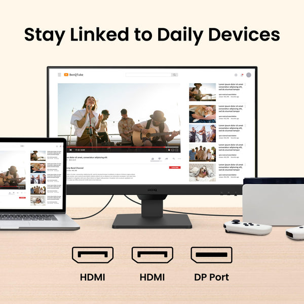 BenQ GW2790E 27 Inch Monitor, Gaming 100Hz, Full-HD, IPS, Eye-Care, HDMI, DP