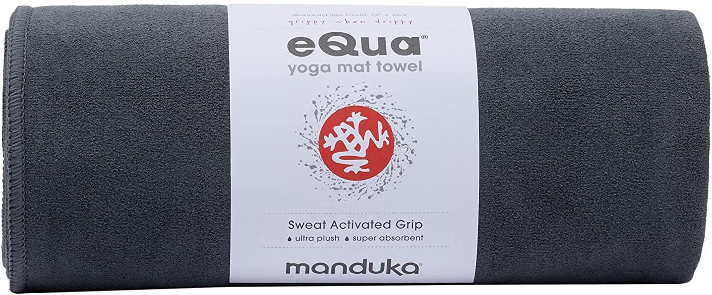 Manduka Unisex Equa Yoga Towel Mat, Thunder, Standard