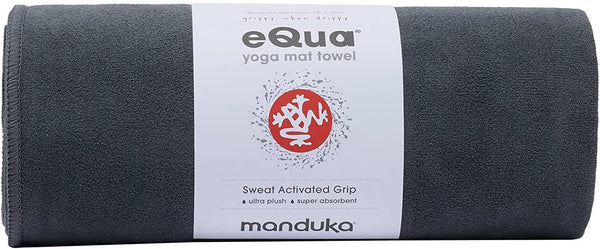Manduka Unisex Equa Yoga Towel Mat, Thunder, Standard