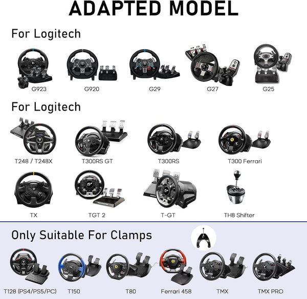DIWANGUS Steering Wheel Stand, Adjustable Racing Wheel Stand Fit for Logitech G29/G923/G920, for Thrustmaster T300/T248