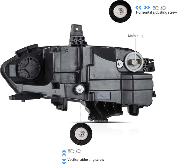 VLAND LED Headlights Compatible with Chevy Camaro 2019-2024 coupe 1LS,1LT,2LT,3LT,LT1/Convertible 1LT,2LT,3LT,LT1, Front Light with Turn Signal and DRL