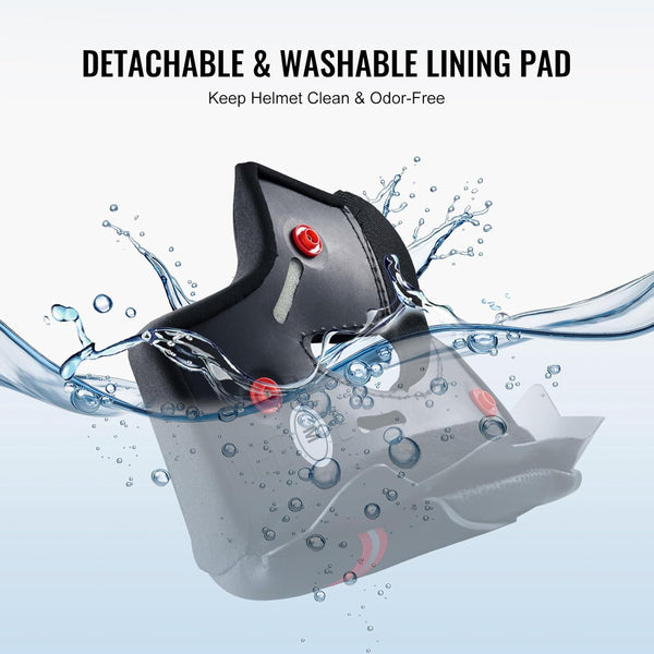 VEVOR Motorcycle Helmet, Full Face, Smart Street ABS & High Density Helmet with Bluetooth Slot & Interchangeable Lens, DOT Approved Comfortable Motocross Helmet, Fit for Youth & Adults