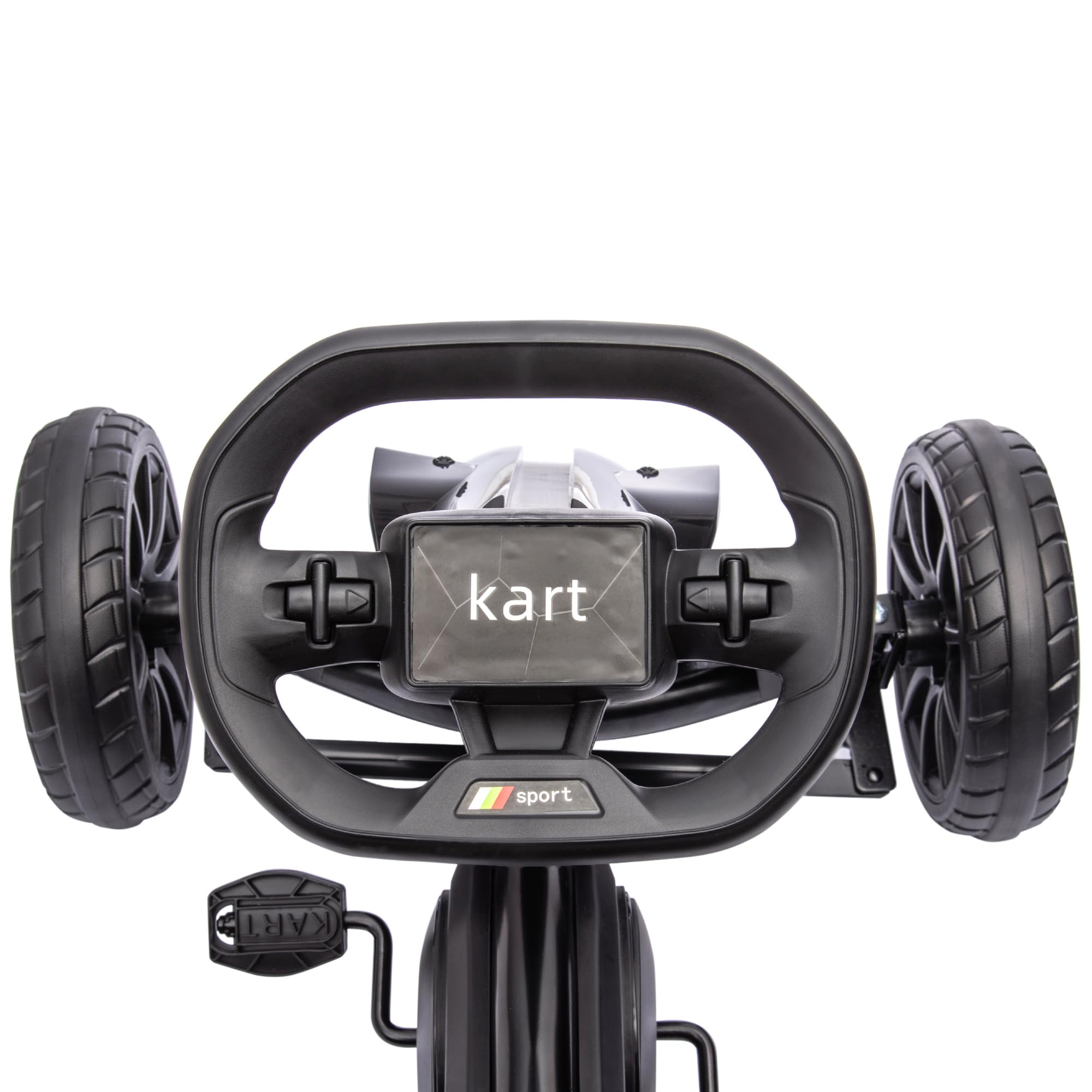 HOMCOM Children Pedal Go Kart, Kids Ride On Racer with Adjustable Seat, Swing Axle, Shock Absorption EVA Tyres, Handbrake, for Ages 3-8 Years, Red