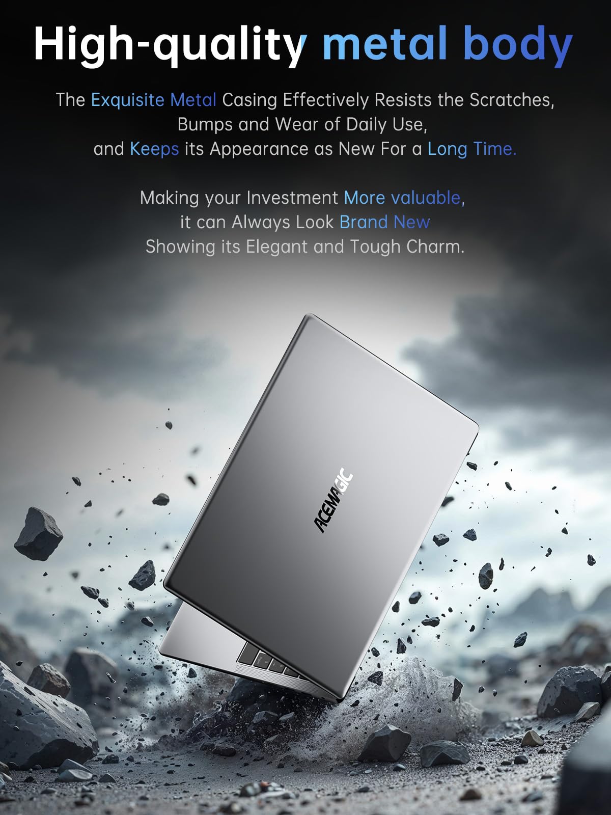 ACEMAGIC 15.6" FHD Laptop with AMD Ryzen 7 5700U (Processor up to 4.3GHz) 8 Core - 16GB RAM DDR4 512GB SSD Windows Laptops, HD Display, HDMI, BT5.0,3*USB3.2,Type-C,Dual Speakers, 65W Adapter, WiFi 6.0