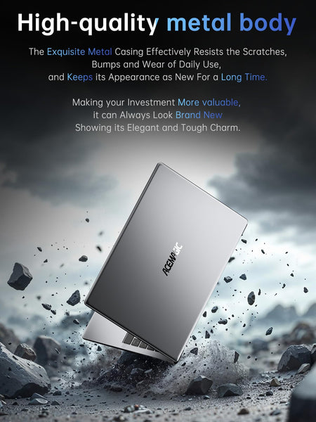 ACEMAGIC 15.6" FHD Laptop with AMD Ryzen 7 5700U (Processor up to 4.3GHz) 8 Core - 16GB RAM DDR4 512GB SSD Windows Laptops, HD Display, HDMI, BT5.0,3*USB3.2,Type-C,Dual Speakers, 65W Adapter, WiFi 6.0