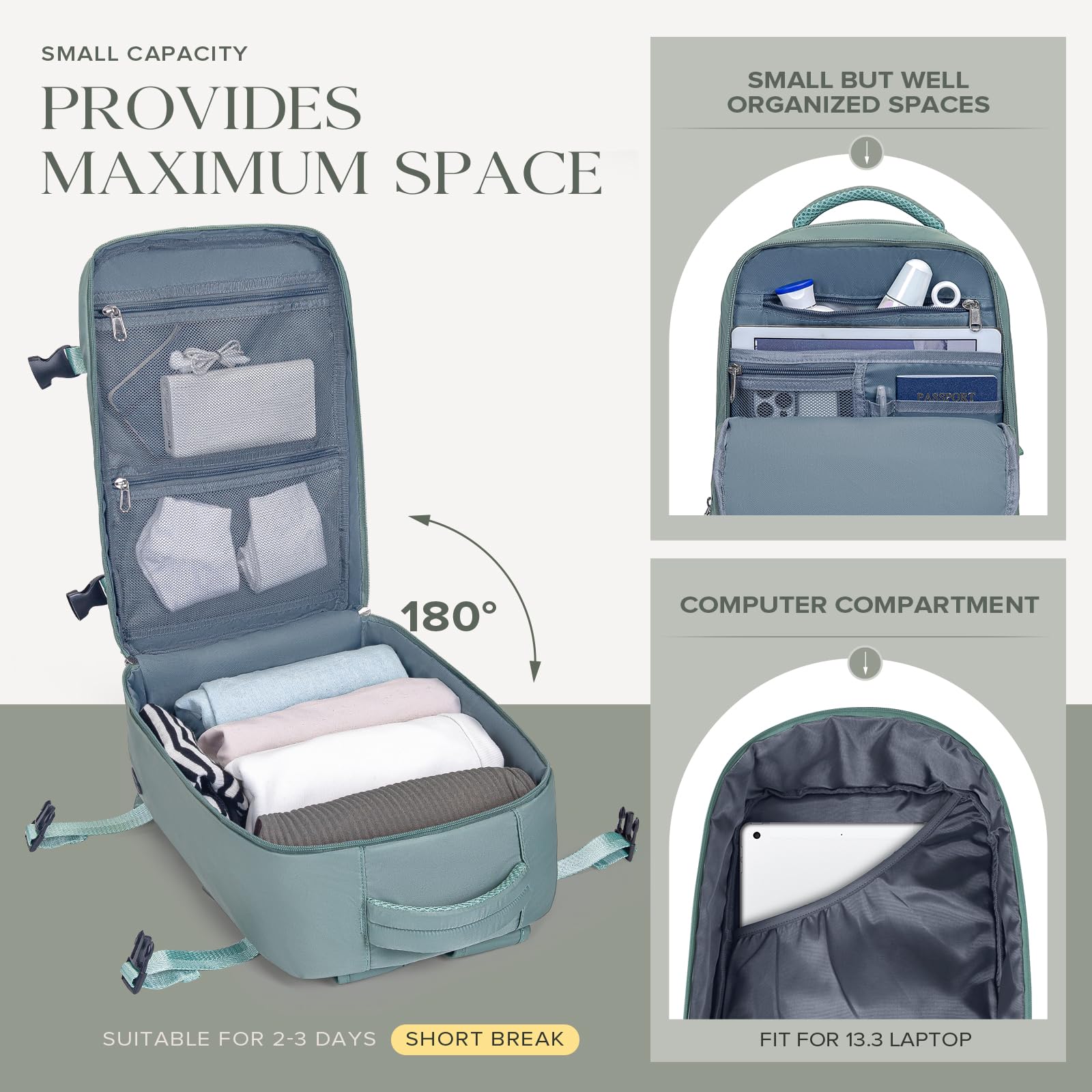Cabin Bags 40x20x25 for Ryanair Underseat Carry-ons Bag Hand Luggage Bag Travel Backpack Cabin Size 20L