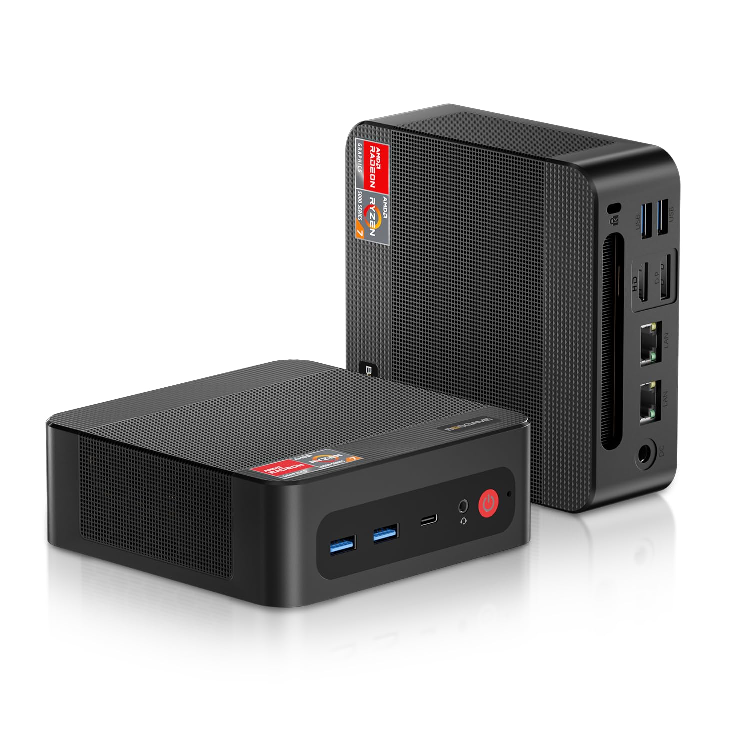 BOSGAME Mini PC [Dual LAN], AMD Ryzen 7 5825U (8C/16T, up to 4.5Ghz) 32GB DDR4 1TB SSD Mini PC Dual Channel, 4K@60Hz Mini Desktop Computers Wi-Fi 6E/BT 5.2