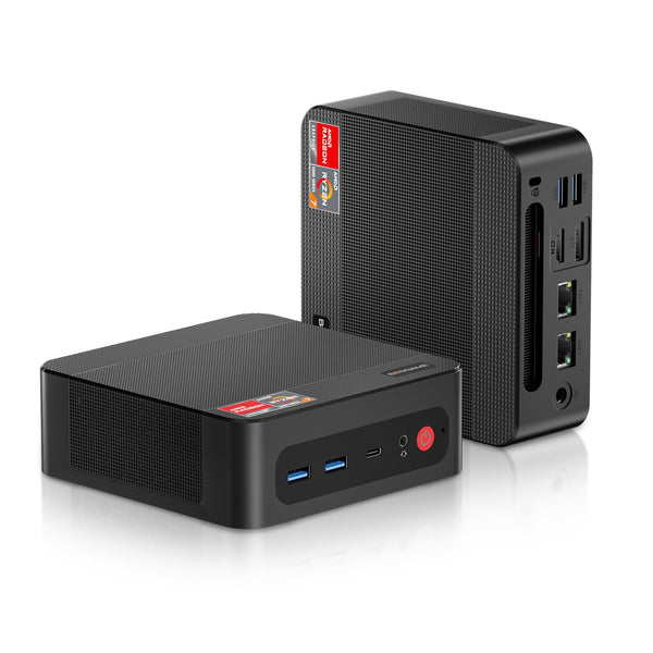 BOSGAME Mini PC [Dual LAN], AMD Ryzen 7 5825U (8C/16T, up to 4.5Ghz) 32GB DDR4 1TB SSD Mini PC Dual Channel, 4K@60Hz Mini Desktop Computers Wi-Fi 6E/BT 5.2