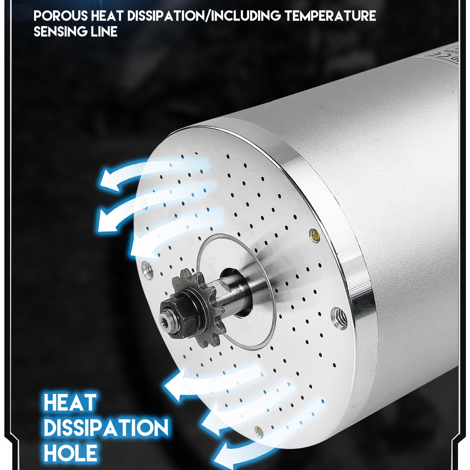 Kunray 48V 2000W Electric Go Kart Motor 4300RPM Electric Motor Kit High Speed Brushless DC Motor with 3 Speed Twist Throttle, Electric Dirt Bike Motor, for Scooter Motorcycle DIY Part (No Bracket)