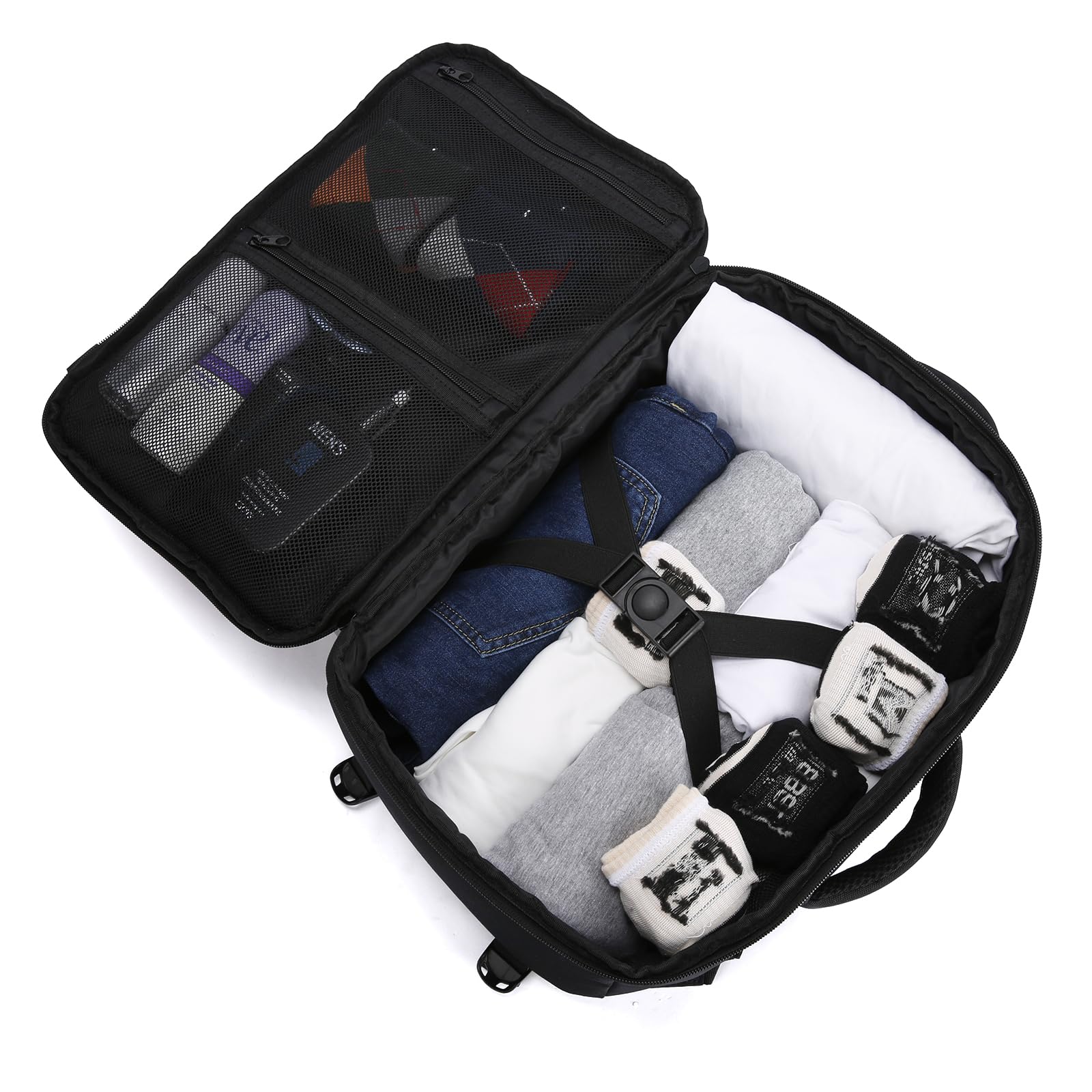 Cabin Bags 40x20x25 for Ryanair Underseat 20L Small Travel Hand Luggage Backpack Carry-ons Bag Cabin Size for Airplanes Flight Bag Travel Rucksack Fit 14 Inch Laptop with USB Charging Port-Black