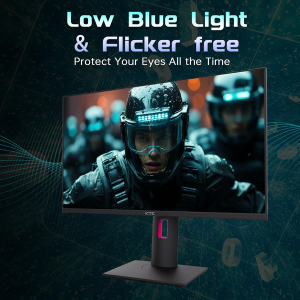 KTC Flat 32 Inch Monitor, QHD 1440P 2K@100Hz IPS Large Computer Monitor, Ultra Thin Bezels, Anti-Blue Light, HDR10, 103% sRGB, 86% DCI-P3, 350 Nits, 3ms MPRT, Adaptive Sync for Working and Gaming