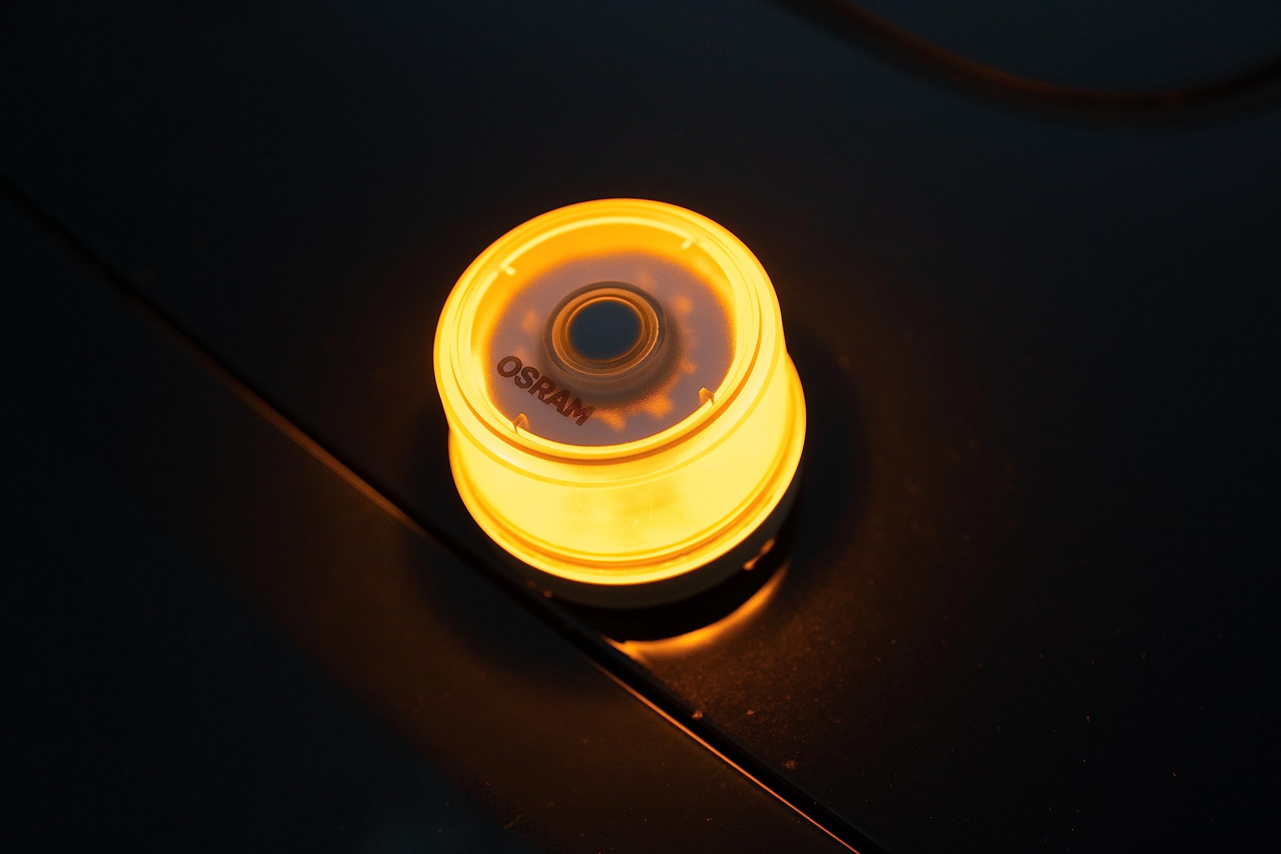 OSRAM LEDSL102 Ledguardian Road Flare Sign V16 Emergency Light for Cars, Breakdown Light, Car Emergency Beacon, Round Safety Warning Light for Vehicles and Motorcycles