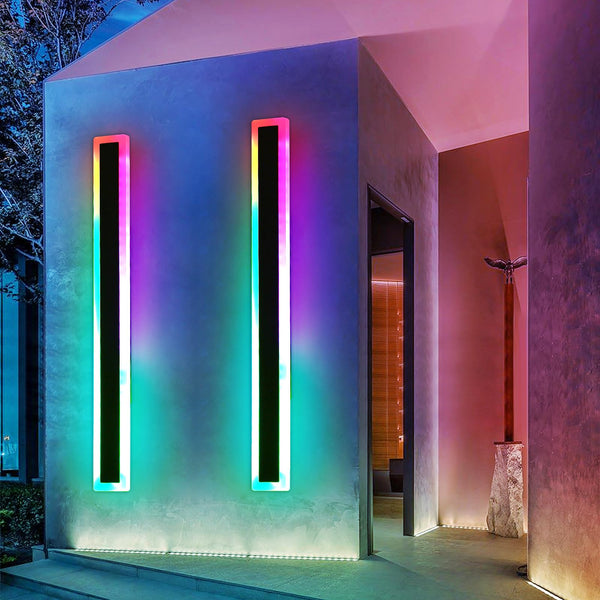 Mikeru 6500k Cool White Outdoor Wall Light, 150cm Modern Porch Wall Light, LED Vertical Long Acrylic Garden Fixture, IP65 Waterproof for Balcony, Living Room, Garage, Patio