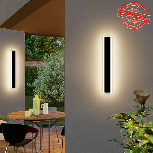 Mikeru 6500k Cool White Outdoor Wall Light, 150cm Modern Porch Wall Light, LED Vertical Long Acrylic Garden Fixture, IP65 Waterproof for Balcony, Living Room, Garage, Patio