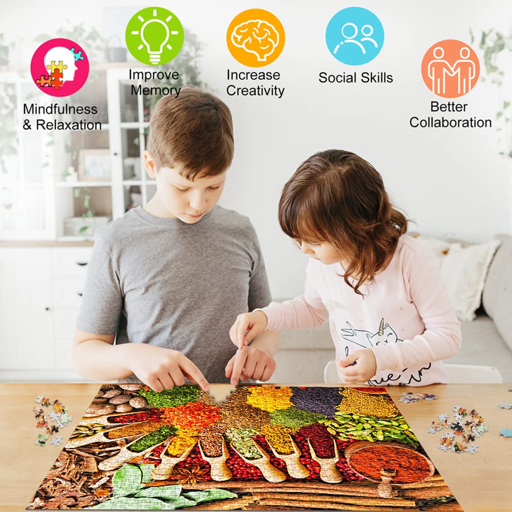 HUADADA Jigsaw Puzzles for Adults 1000 Piece Jigsaw Puzzles for Adults,JigsawPuzzle 1000 Pieces for Adults Challenging Puzzle Games ?Northern Lights in Norway