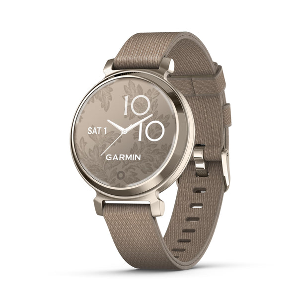 Garmin Lily 2, Stylish Small 35mm Smartwatch and Fitness Tracker with Hidden Display, Patterned Lens , Bright Touchscreen Display and up to 5 days battery life, Coconut