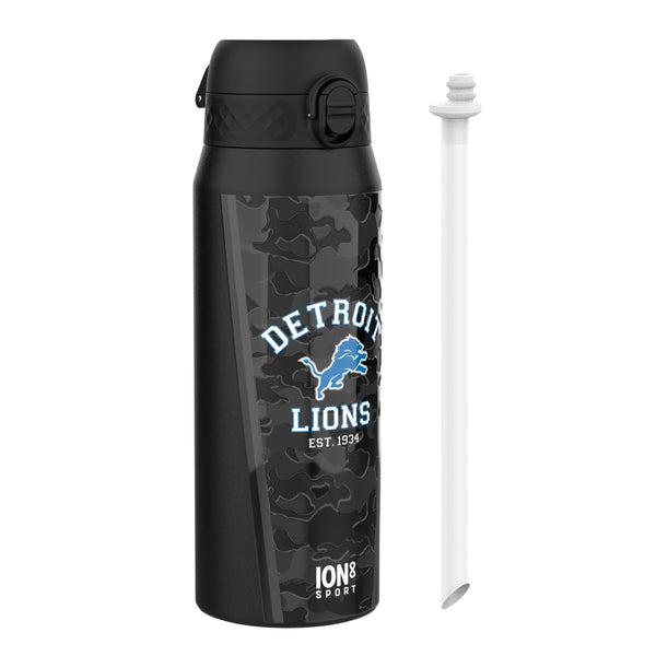 Ion8 NFL Jaguars Lightweight Steel Water Bottle, 600 ml/20 oz, Non-Insulated, Leak Proof, Easy to Open, Secure Lock, Dishwasher Safe, Flip Cover, Fits Cup Holders, Metal Water Bottle