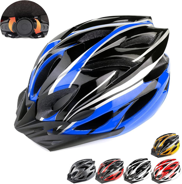 RaMokey Cycle Helmet, Lightweight Bicycle Helmet, Adjustable Mountain & Road Bike Helmets for Adults, 18 Vents with Adjustable Strap & Detachable Visor for Mens Womens(Head Sizes 58-62cm)