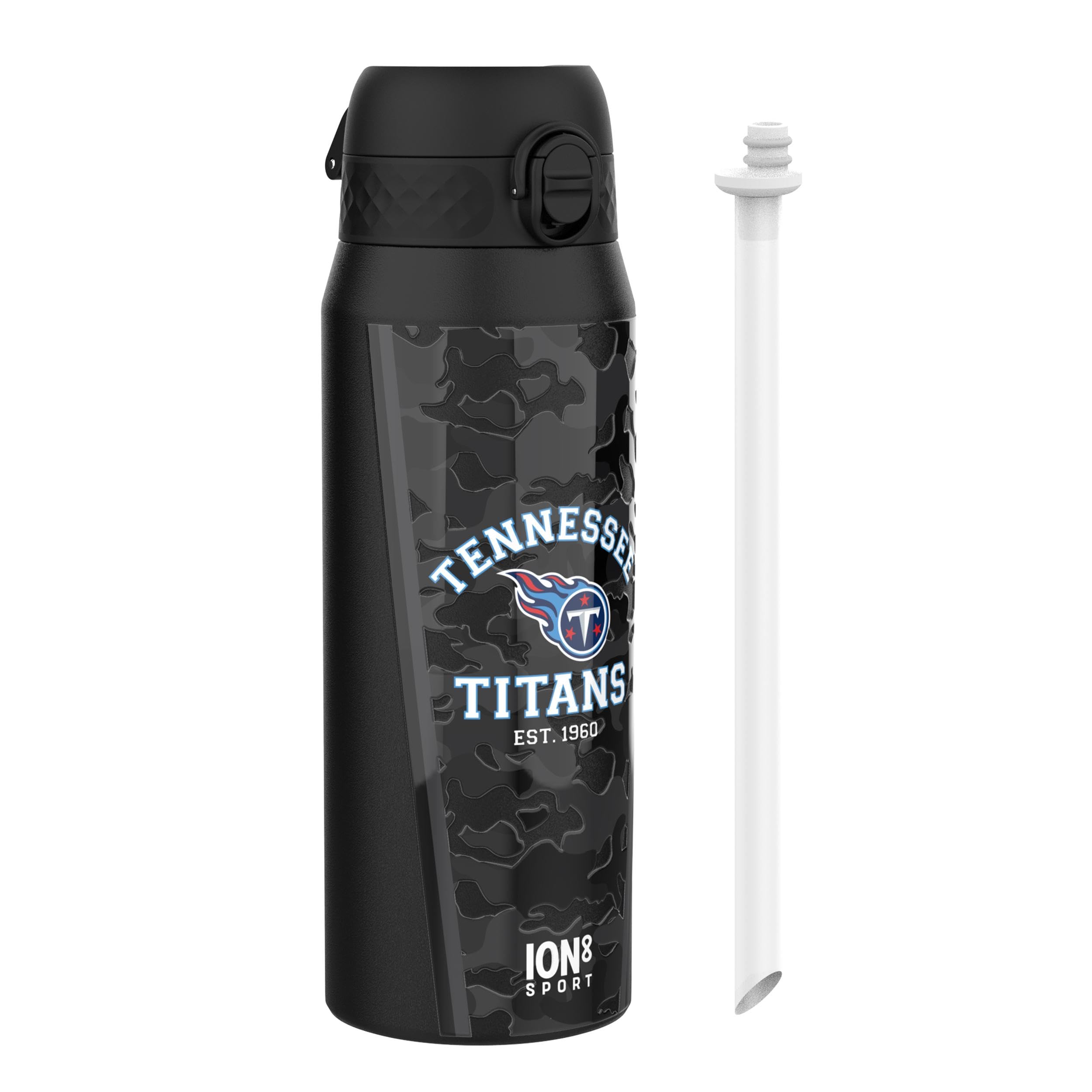 Ion8 NFL Jaguars Lightweight Steel Water Bottle, 600 ml/20 oz, Non-Insulated, Leak Proof, Easy to Open, Secure Lock, Dishwasher Safe, Flip Cover, Fits Cup Holders, Metal Water Bottle