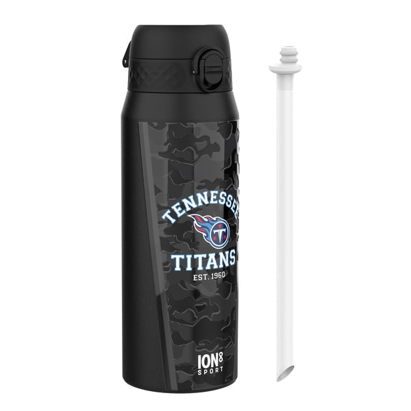 Ion8 NFL Jaguars Lightweight Steel Water Bottle, 600 ml/20 oz, Non-Insulated, Leak Proof, Easy to Open, Secure Lock, Dishwasher Safe, Flip Cover, Fits Cup Holders, Metal Water Bottle