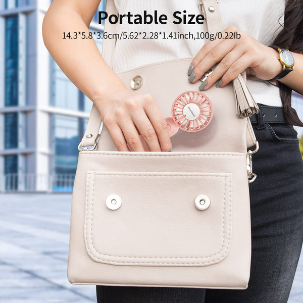 SMARTDEVIL Desk Fan, 3 Speeds Mini Desktop USB Desk Fan, 360° Adjustment Small Personal Table Fan for Home Office Car Outdoor Travel (Black)