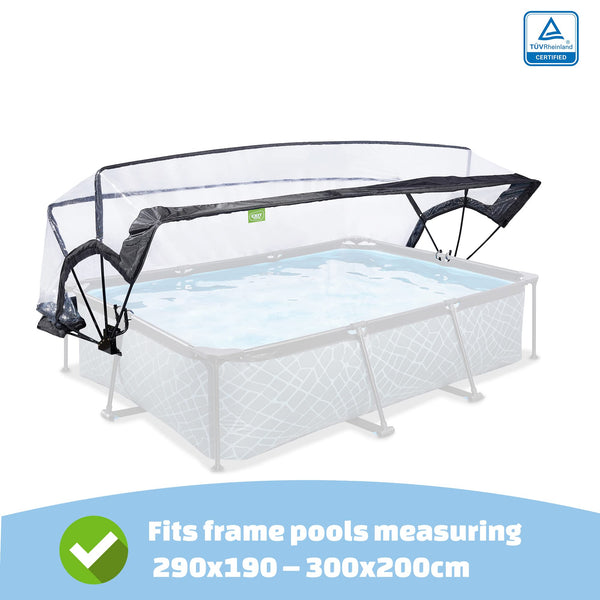 Pool Dome 10x6.6ft - Universal for Rectangular Pools - Keeps Water Warm and Clean - Protects Against Wind and Debris - Excellent Customer Service - Suitable for EXIT and Other Frame Pools