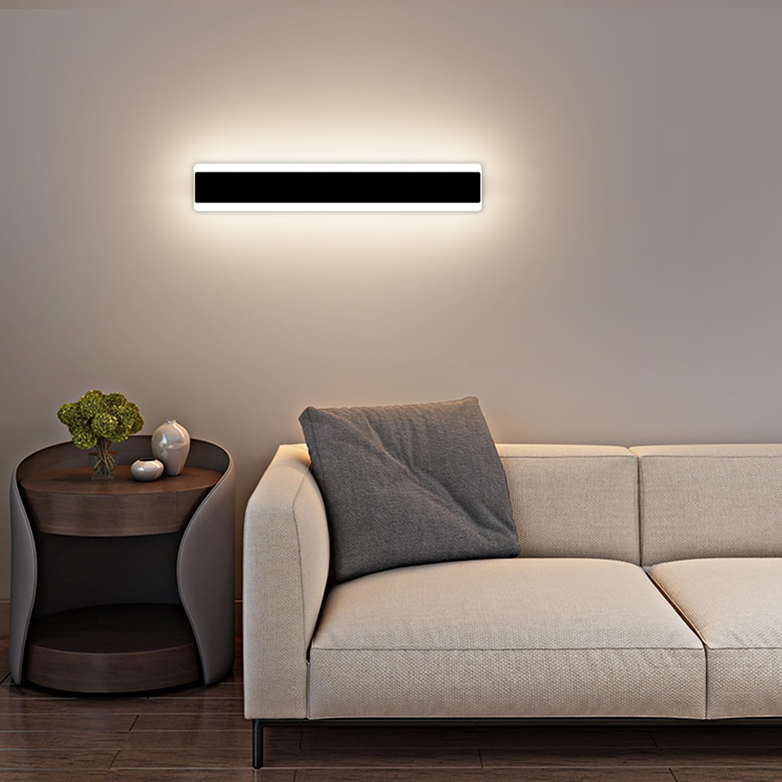 Mikeru 6500k Cool White Outdoor Wall Light, 150cm Modern Porch Wall Light, LED Vertical Long Acrylic Garden Fixture, IP65 Waterproof for Balcony, Living Room, Garage, Patio