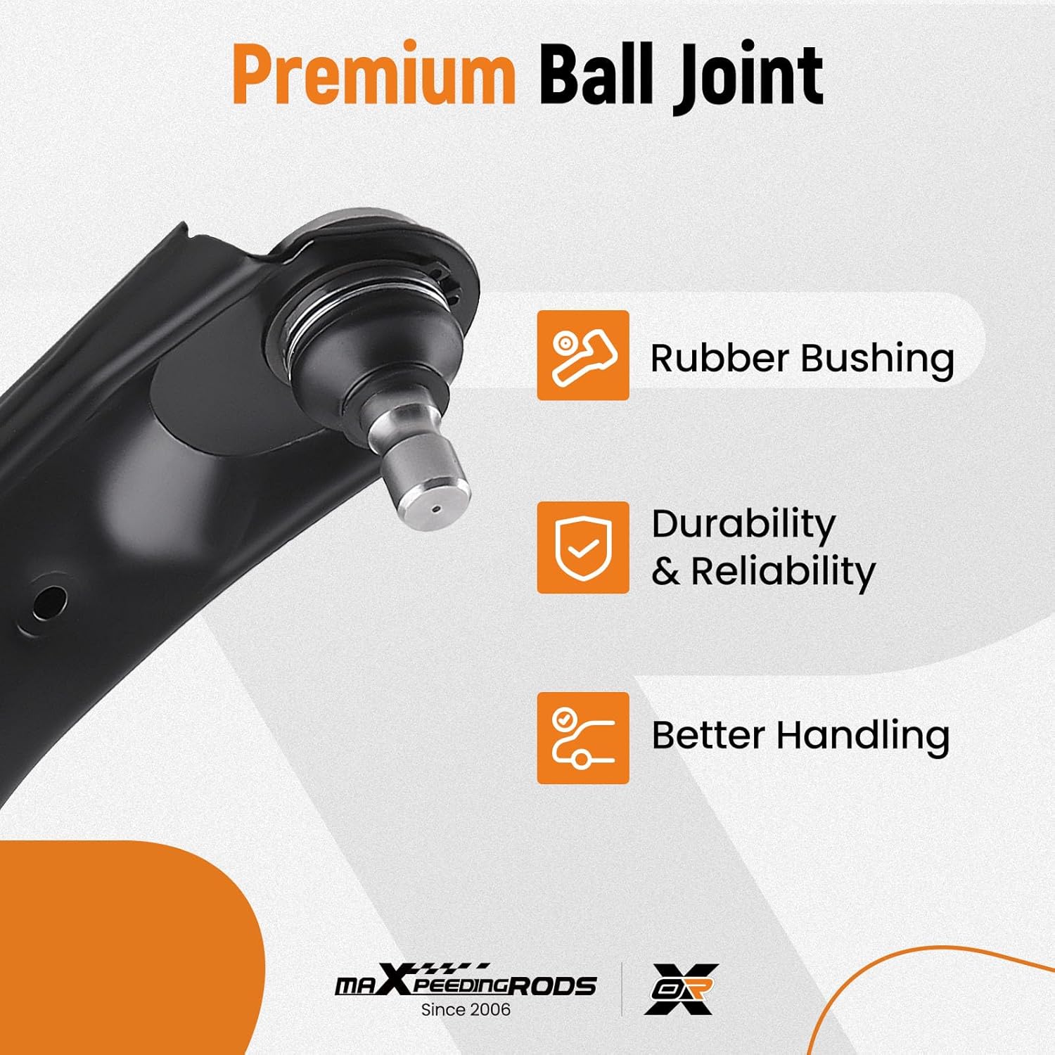 maXpeedingrods Front Left and Right Control Arms Suspension Wishbone Kit for Mazda 5 05-17 Cr19 Mazda 3 03-09 BK