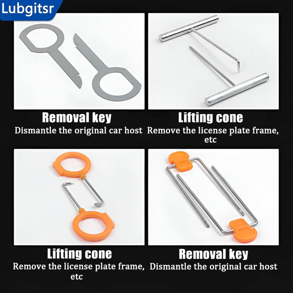 12 Pcs Auto Trim Removal Tool, Auto Door Clip Panel Trim Removal Tool Kits Stereo Radio Interior Light Repair Tool Kit for Car Radio Stereo Door Audio Panel Trim, Orange