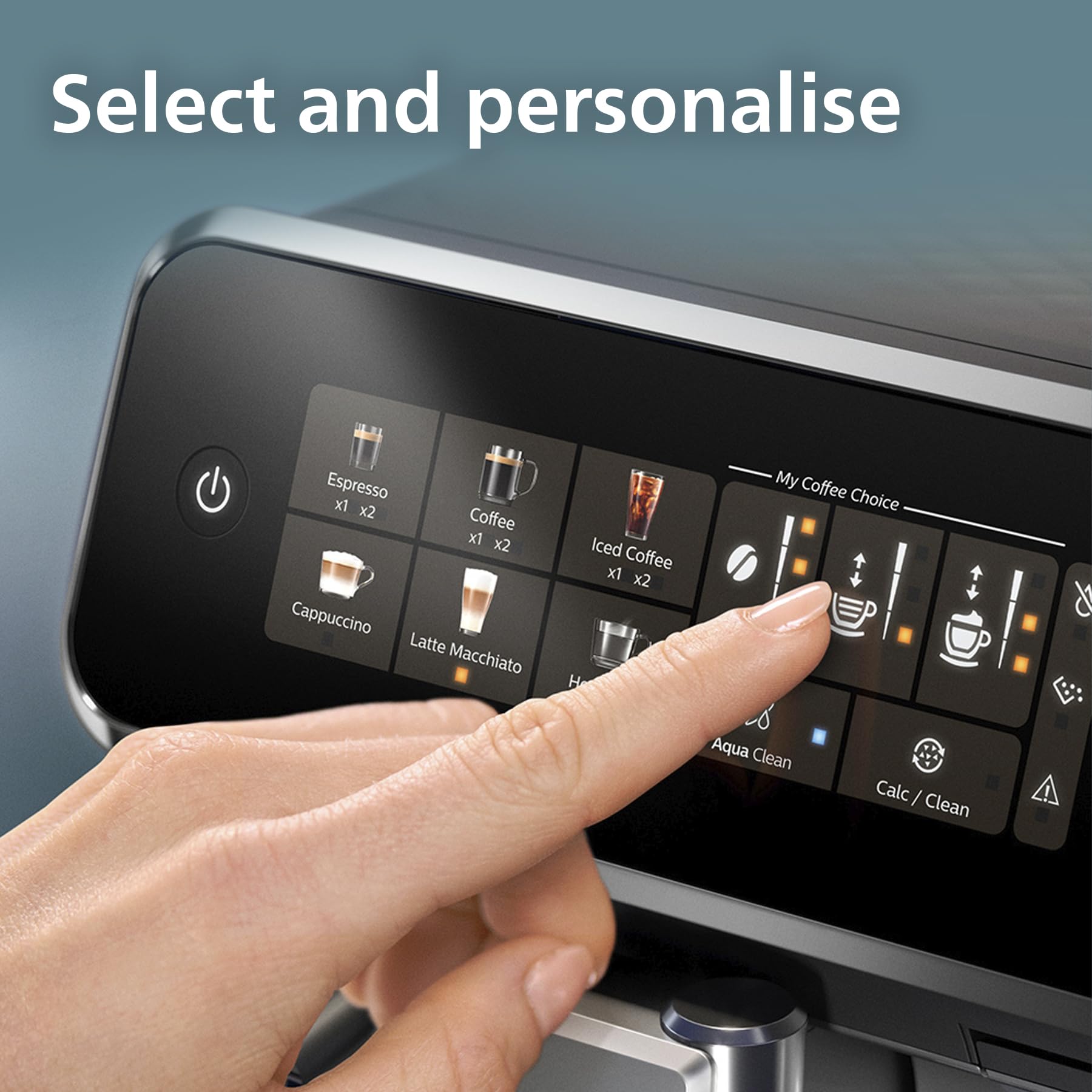 PHILIPS 5400 Series Bean to Cup Coffee Machine – 12 Coffee Varieties, LatteGo Milk Frother, Fastest-to-Clean, Ceramic Grinder, Fully Automatic Espresso & Cappuccino maker – Black, Silver (EP5446/70)