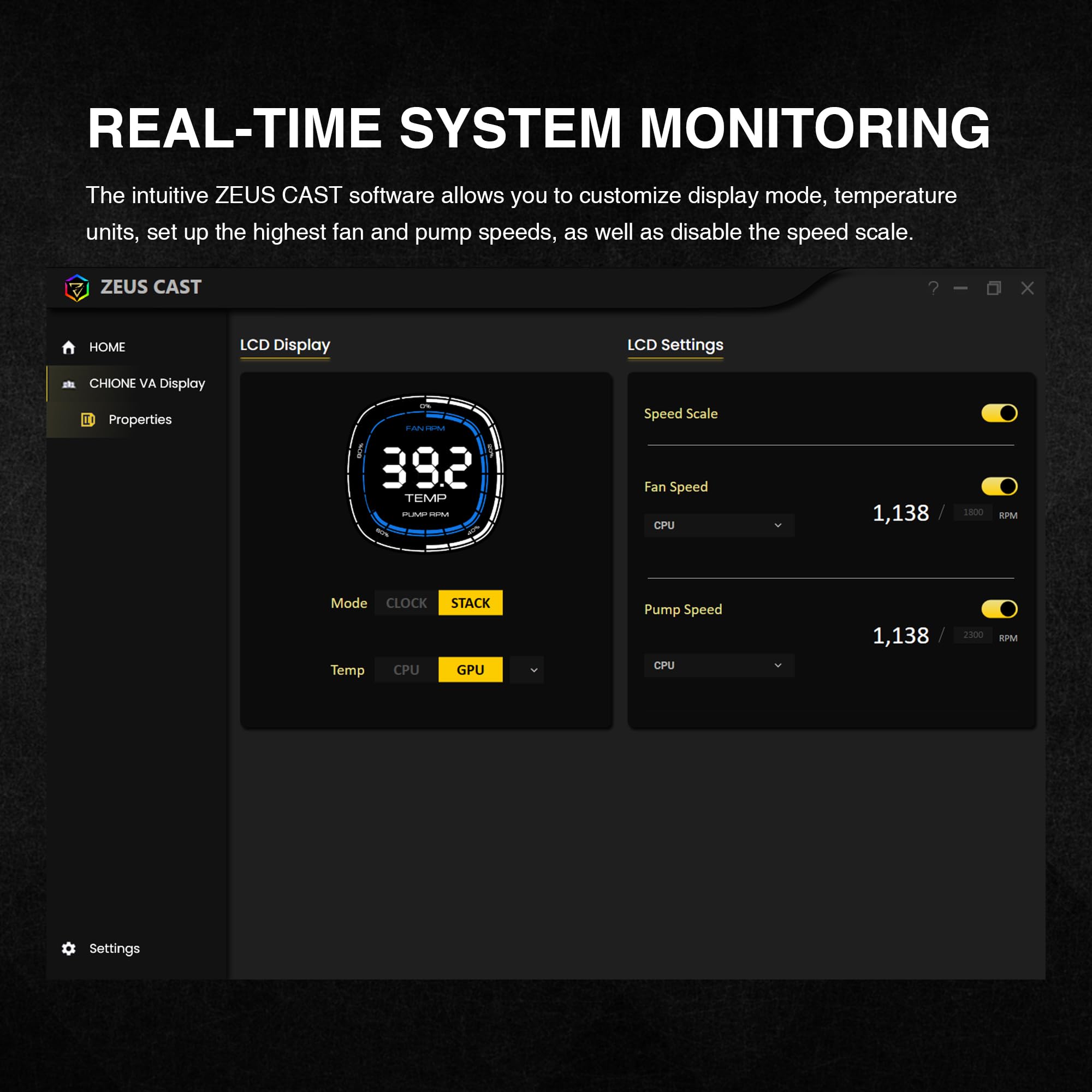 GAMDIAS AURA GL240 LCD 240mm AIO Liquid CPU Cooler, Customizable 4'' IPS LCD Display, Cableless Daisy Chained Fan, Software Ready, Support Low-Noise PWM & ARGB Sync, Intel LGA 1851/1700；AMD AM5, Black
