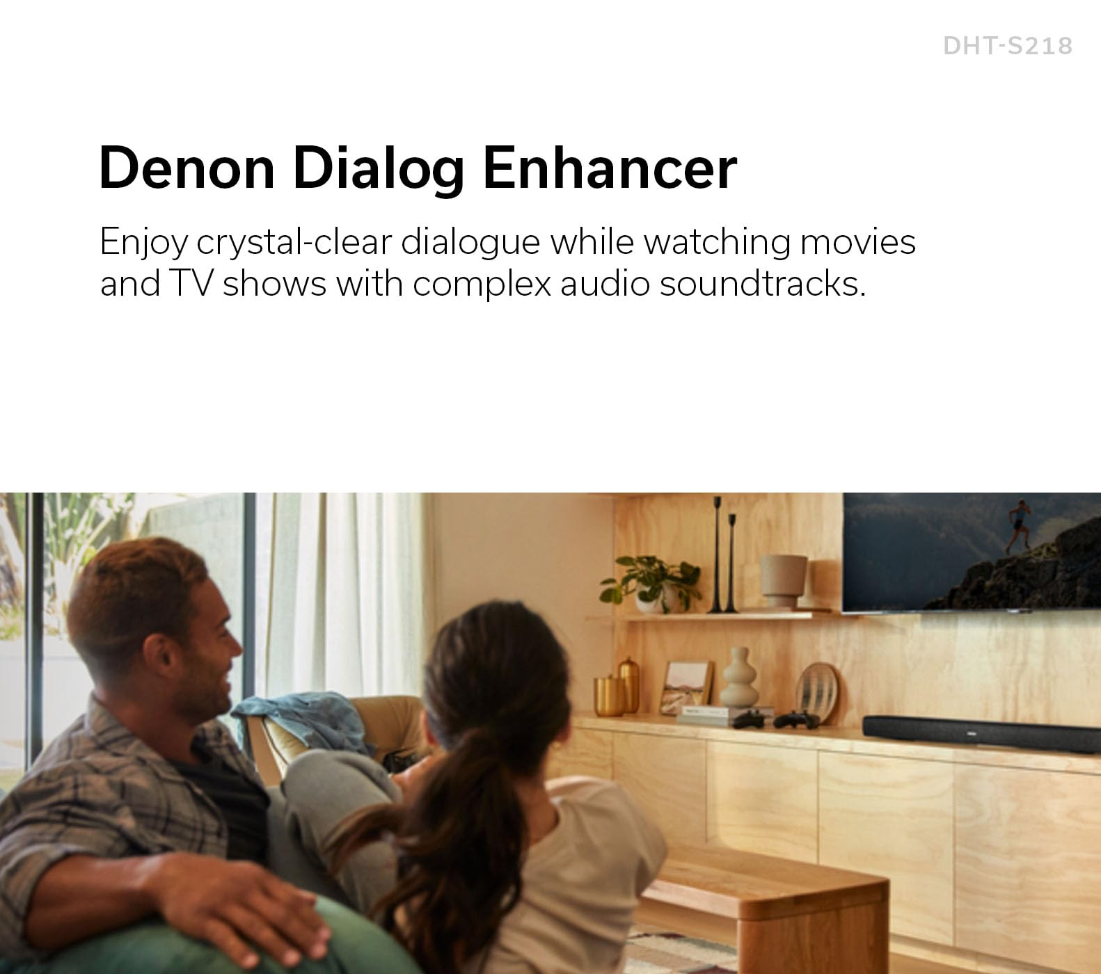 Denon DHT-S316 Soundbar and Wireless Subwoofer for Surround Sound, Bluetooth Sound Bar with Dolby Digital, DTS Decoding, Dialogue Enhancer, HDMI ARC, Wall Mountable, Music Streaming
