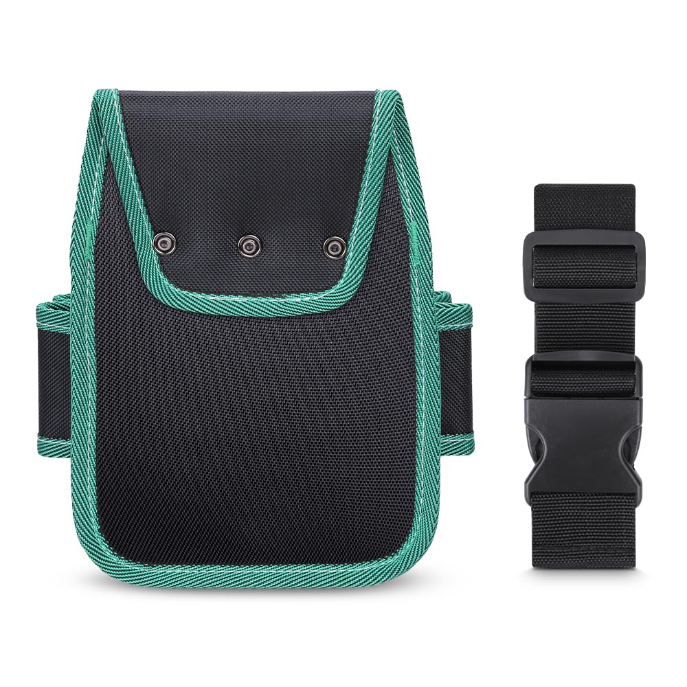WINHUNT Tool Belt Pouch, Electrician Pouch 18 Pocket with Adjustable Nylon Belt 15x4x22cm Black (18 Pockets)
