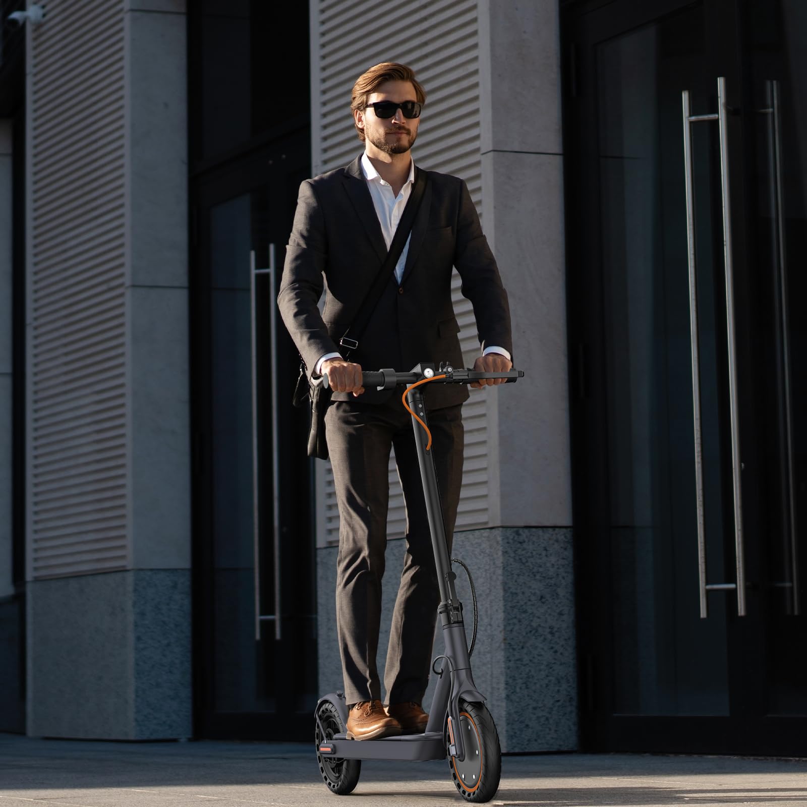 Electric Scooter, Electric Scooter Adult 350W with 25-35KM Range, Max Speed 25KM/H, 8.5" Solid Tire, Double Braking System for Adults and Teens