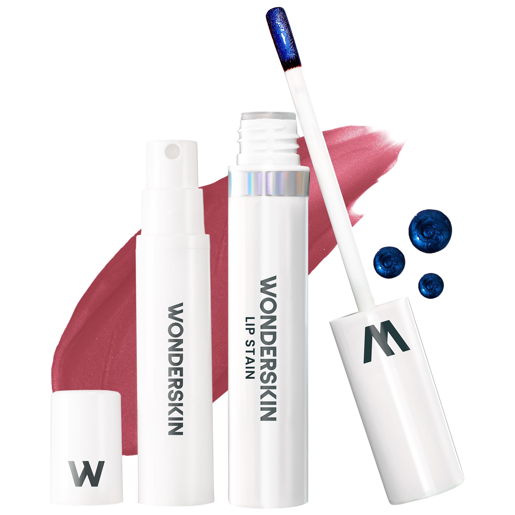 Wonderskin Wonder Blading All Day Lip Stain Peel Off Masque and Reveal Kit - Long Lasting, Waterproof Nude Lip Tint, Transfer Proof Natural Makeup Stain Kit (Whimsical)