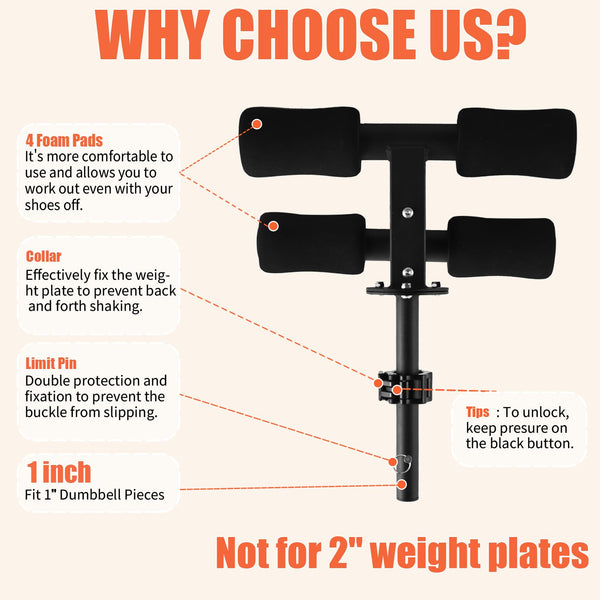 Fitarc Tib Bar, Tibialis Trainer, Tibia Dorsi Calf Raise Machine, Knees Over Toes Equipment for Strengthening Calves/Shins/Ankles, Black, Fits 1"