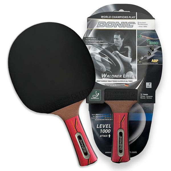 Donic-Schildkr?t Waldner 1000 Table Tennis Bat, ABP Handle, Sponge 2.1 mm, Easy-Slick Pad - ITTF, 751801