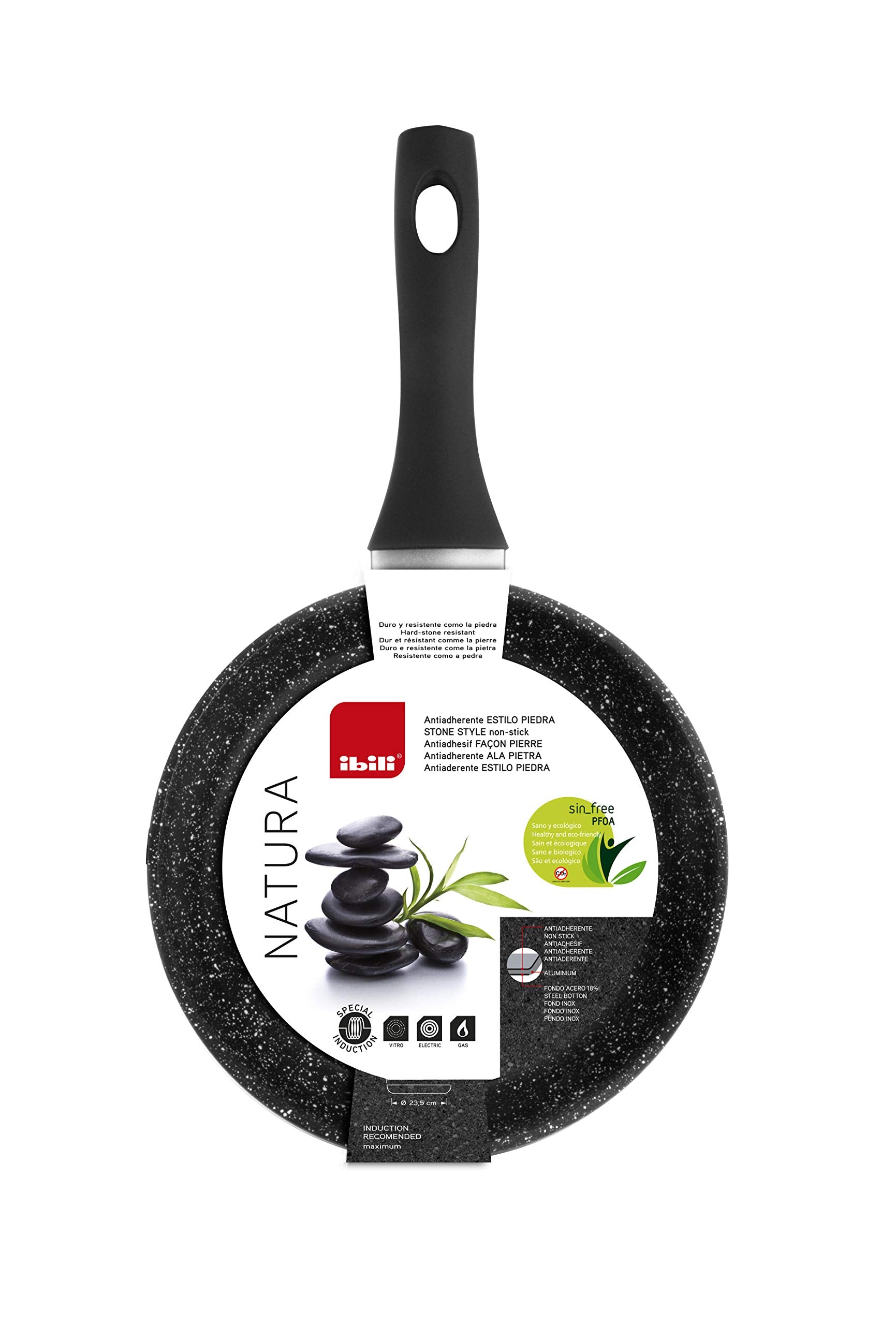 IBILI 440020 Frying pan Natura 20 cm, Aluminium, Black
