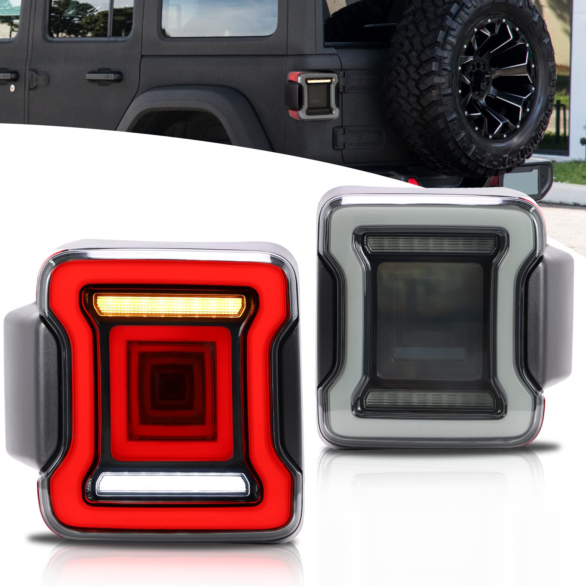 VLAND Motor 9 Inch LED Headlights compatible with 2018-2023 Wrangler JL/JLU Rubicon, Sport, Sport S, Sahara [Not fit JK], w/Startup dynamic display, 1 set for RHD